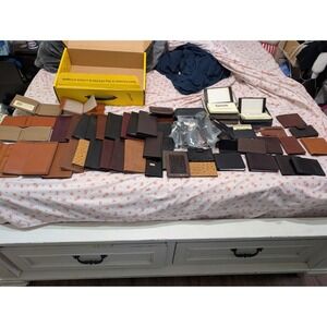 Lot Of 50+ Vintage Wallets Pen Holders Checkbooks Gary's Of California And Other